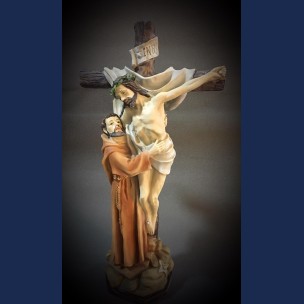 Imagen San Francisco con Cristo de 30 cm Resina 