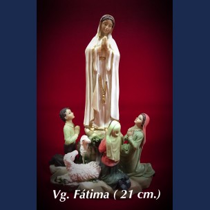 Imagen Virgen de Fatima 21 cm de Resina