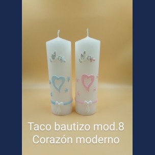 Taco Bautizo Mod.8 Coraz&oacute;n Moderno